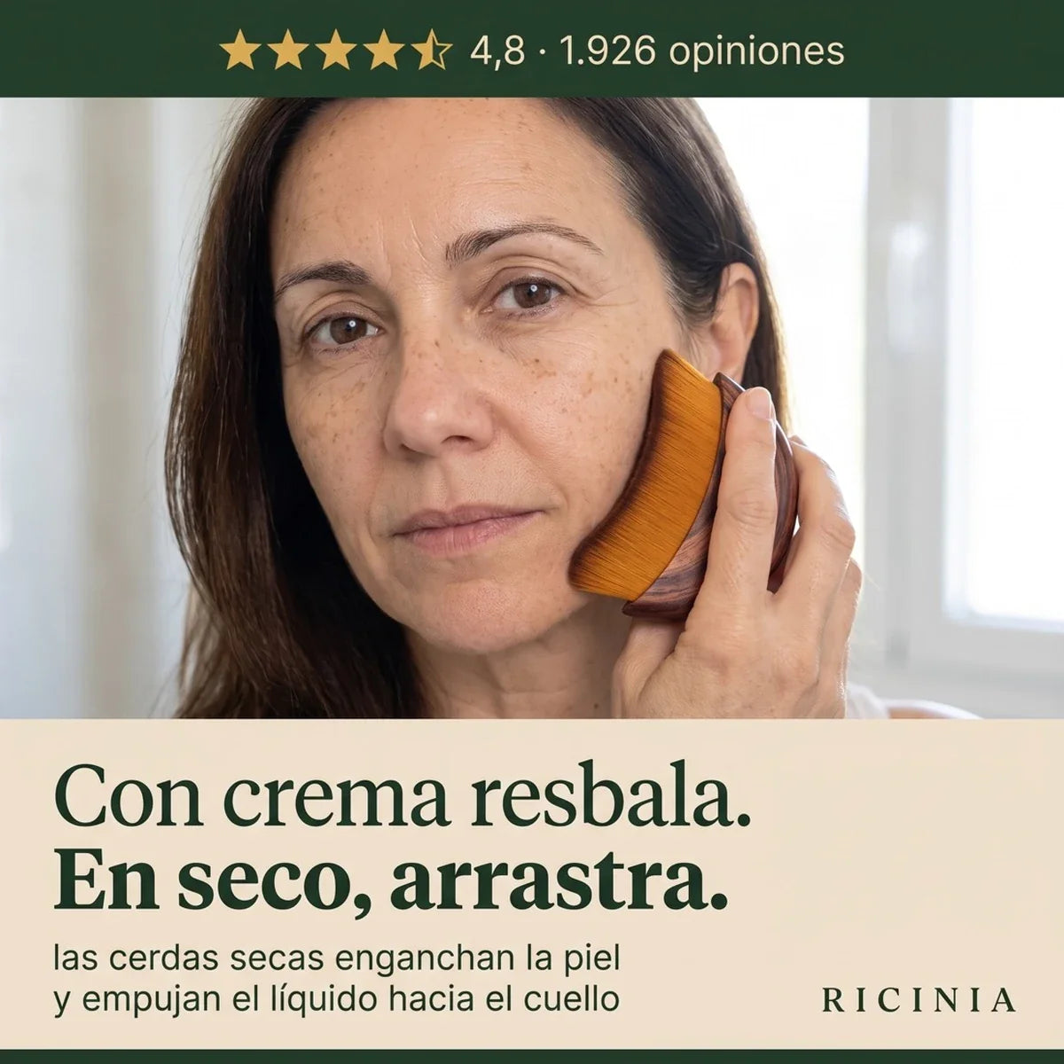 En seco las cerdas enganchan la piel; con crema resbalan