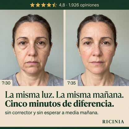 La misma cara a las 7:30 y a las 7:35, cinco minutos de diferencia