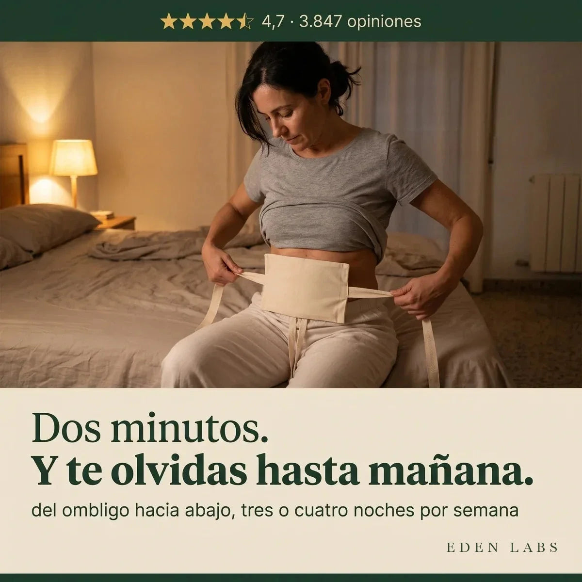 Dos minutos antes de dormir, del ombligo hacia abajo